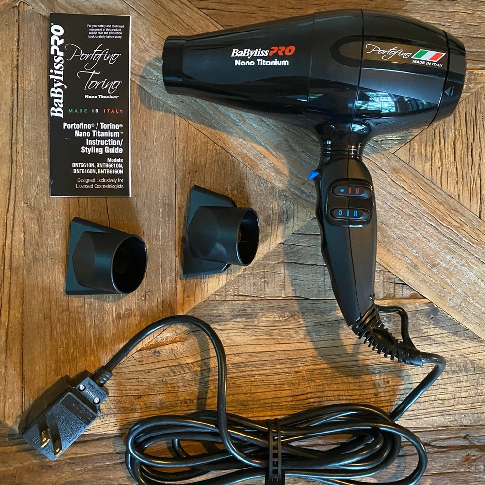 NEW BaByliss Pro Nano Titanium Portofino Dryer